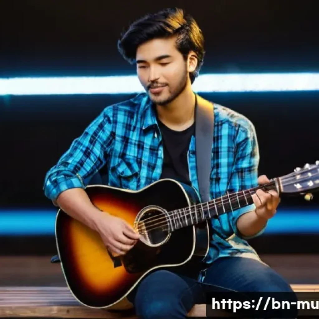 음원 유통 플랫폼 비교 - **Prompt 1: The Independent Musician's Digital Journey**
    A determined young, gender-neutral musi...